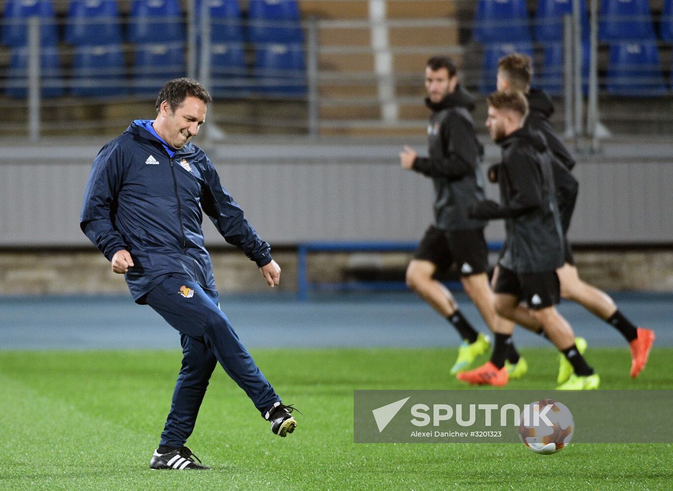 Football. UEFA Europa League. Real Sociedad's training session