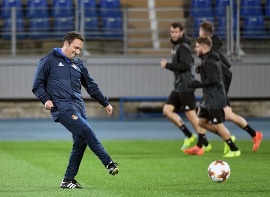 Football. UEFA Europa League. Real Sociedad's training session