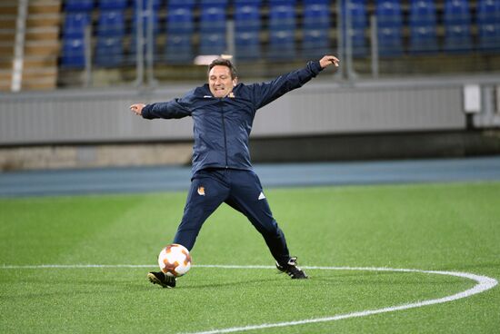 Football. UEFA Europa League. Real Sociedad's training session