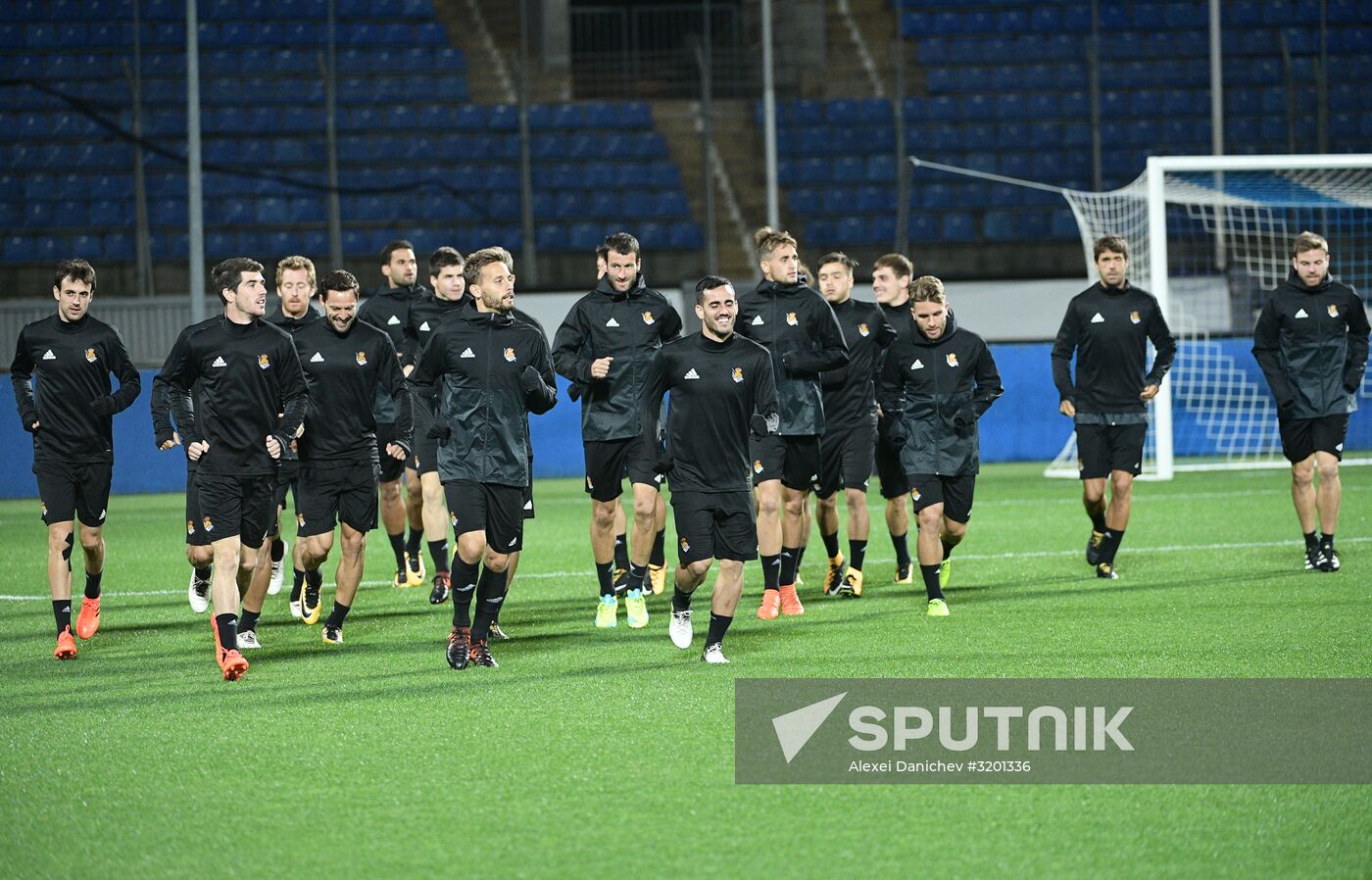 Football. UEFA Europa League. Real Sociedad's training session