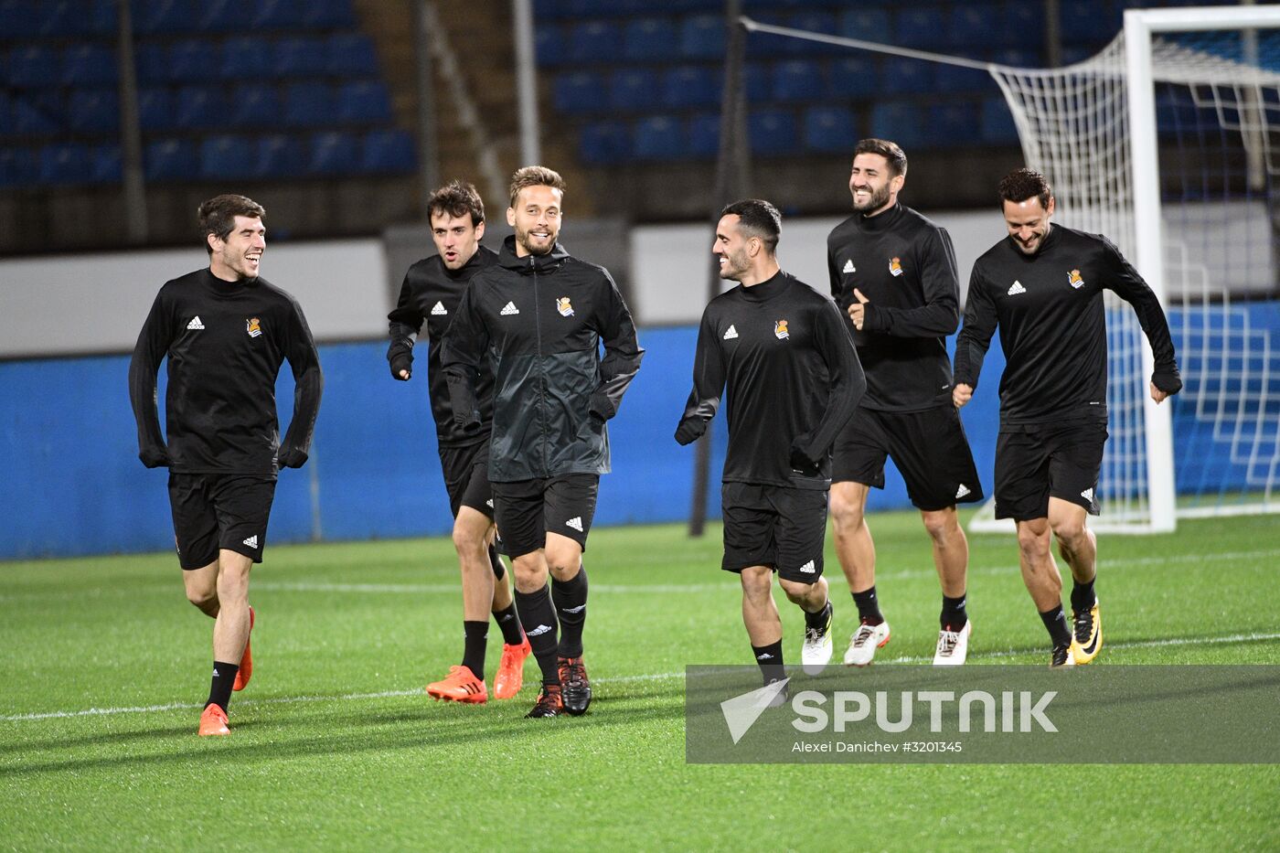 Football. UEFA Europa League. Real Sociedad's training session