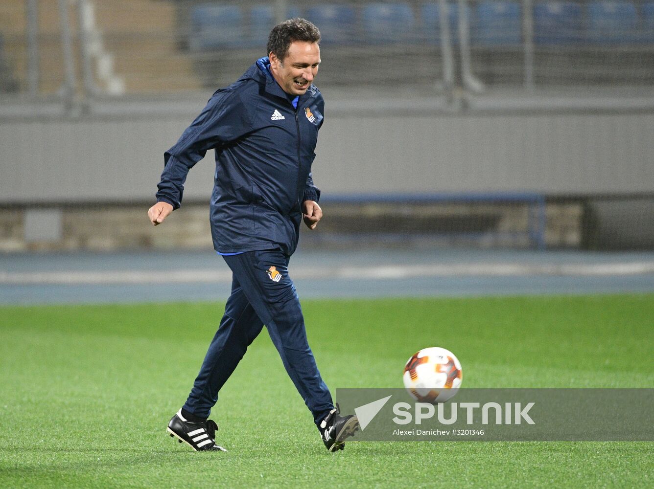Football. UEFA Europa League. Real Sociedad's training session