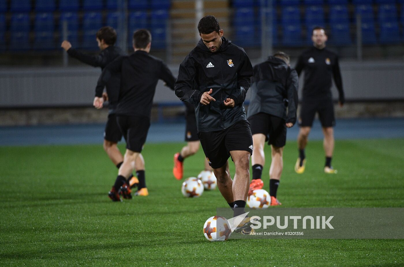 Football. UEFA Europa League. Real Sociedad's training session