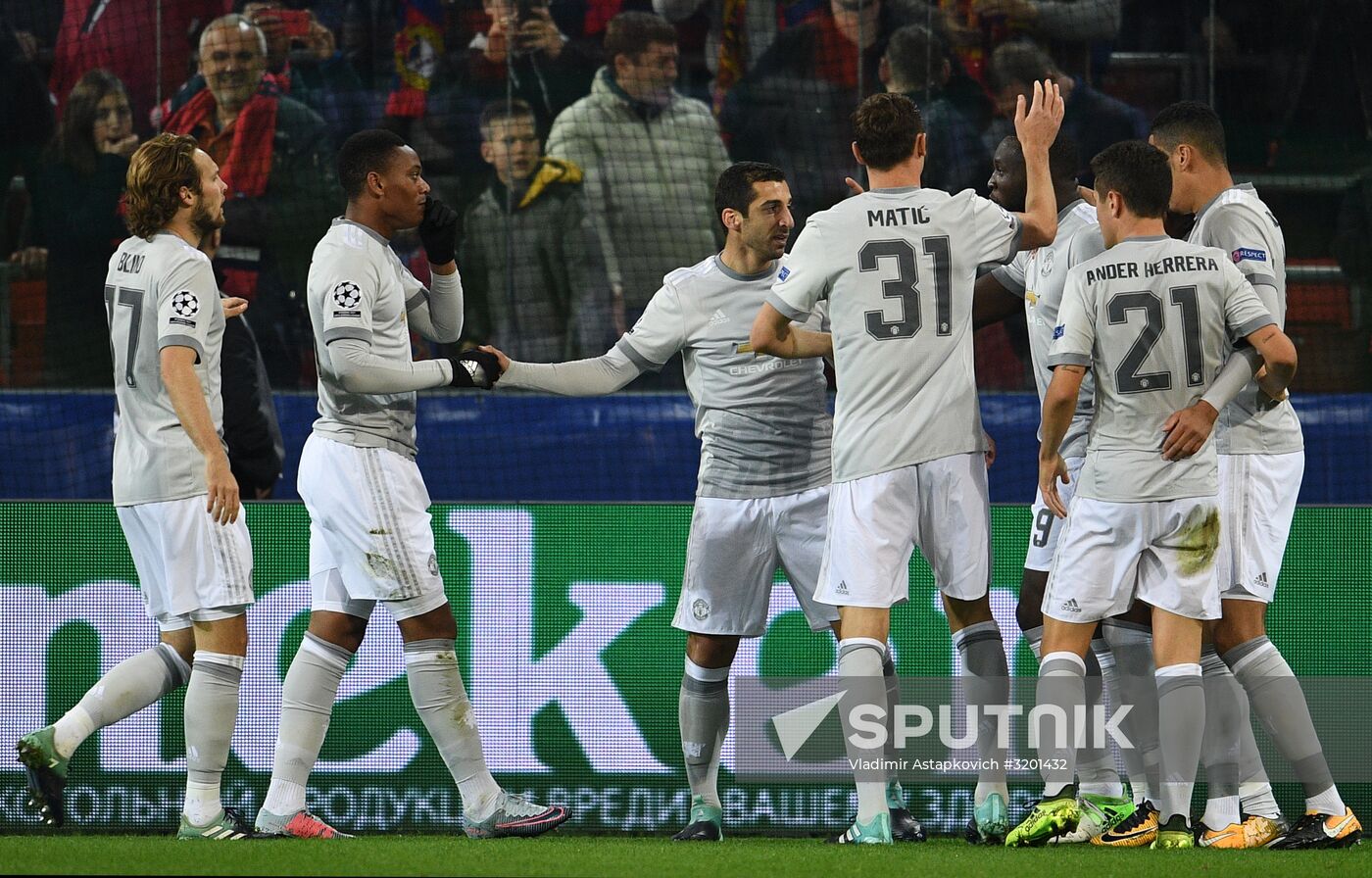 Football. UEFA Champions League. CSKA vs. Manchester United