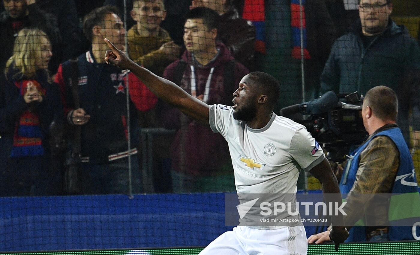 Football. UEFA Champions League. CSKA vs. Manchester United