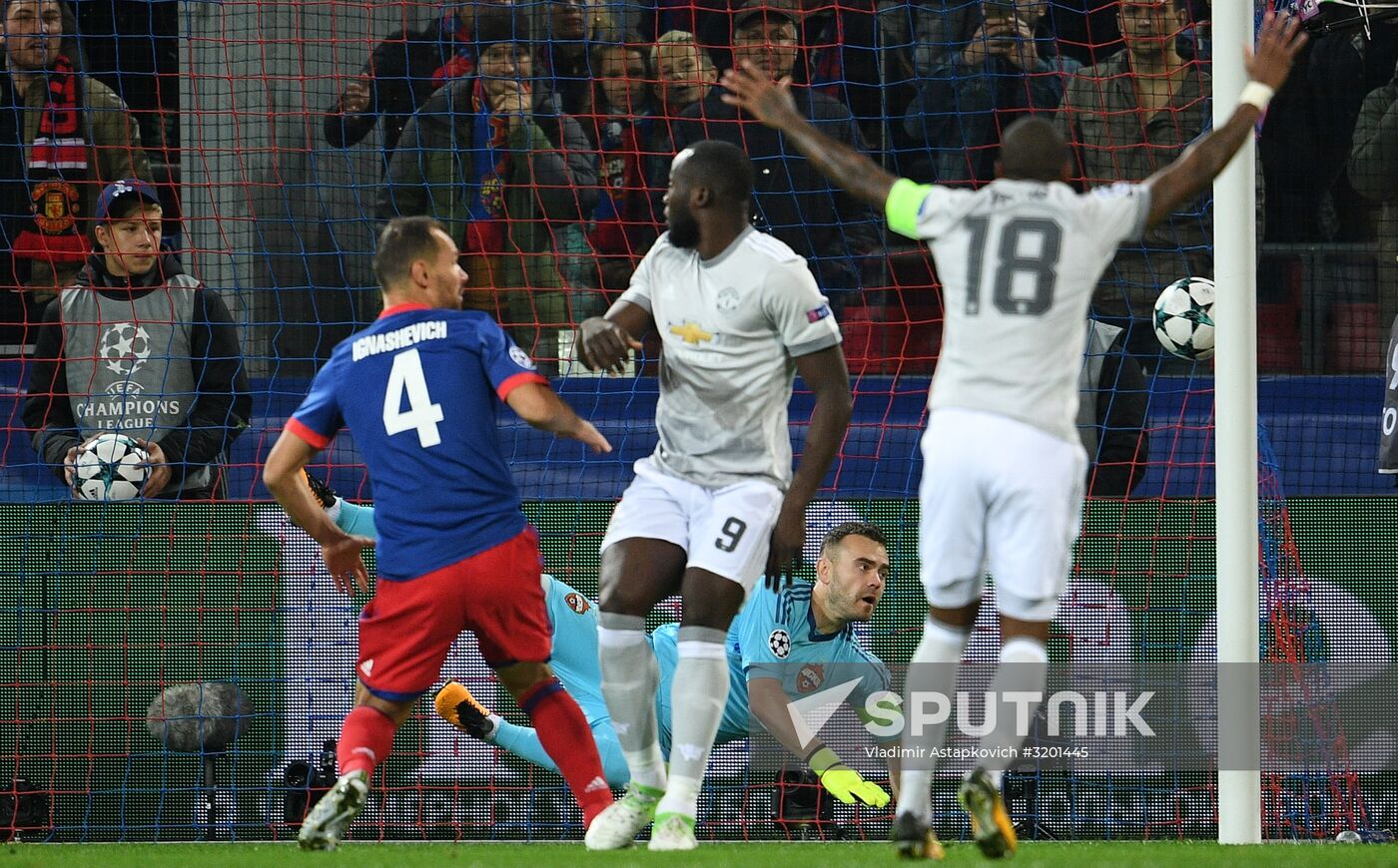 Football. UEFA Champions League. CSKA vs. Manchester United