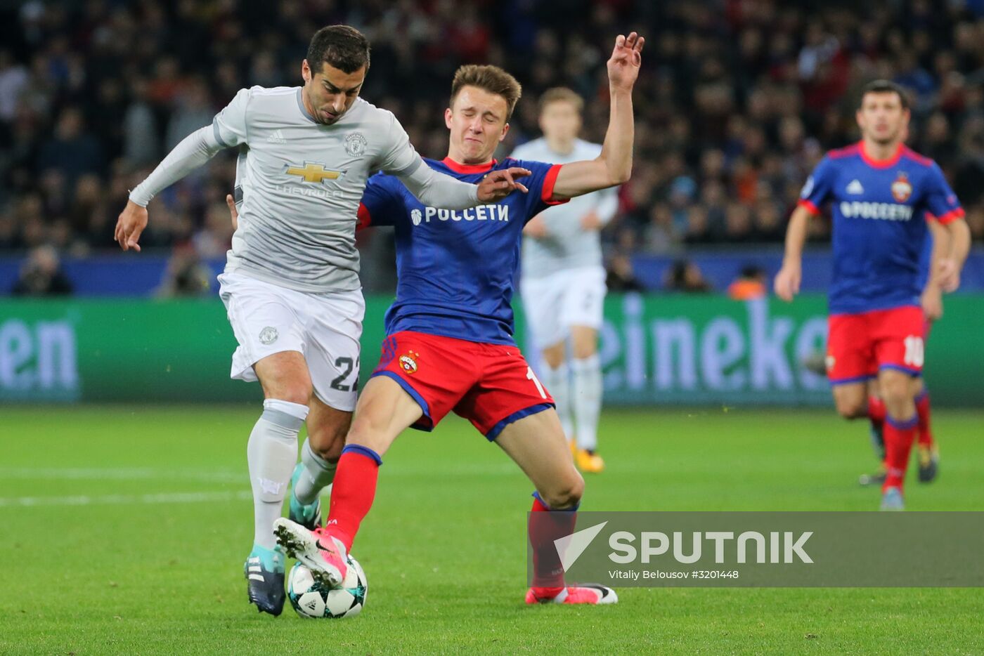Football. UEFA Champions League. CSKA vs. Manchester United