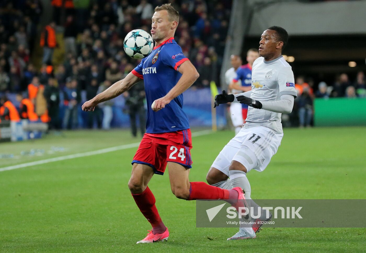 Football. UEFA Champions League. CSKA vs. Manchester United