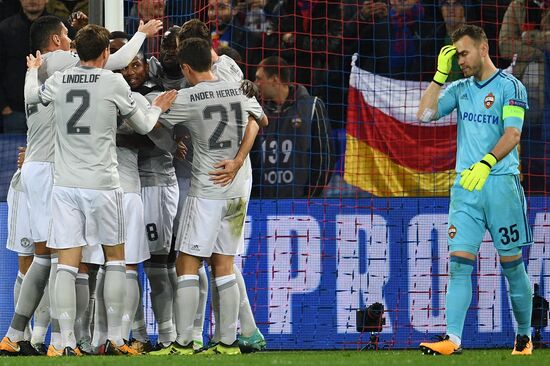 Football. UEFA Champions League. CSKA vs. Manchester United