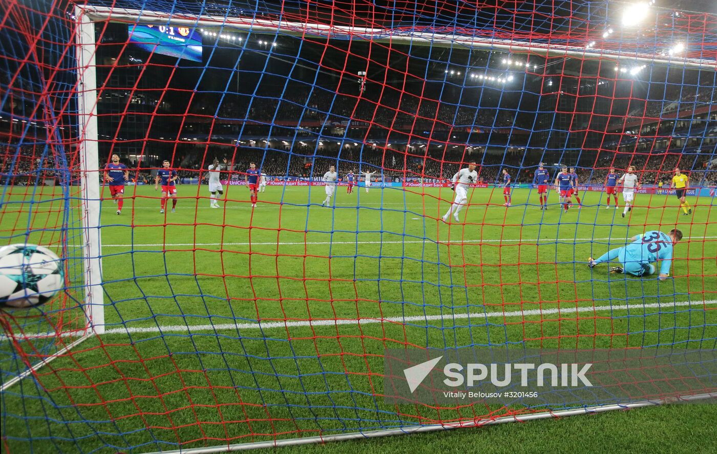 Football. UEFA Champions League. CSKA vs. Manchester United