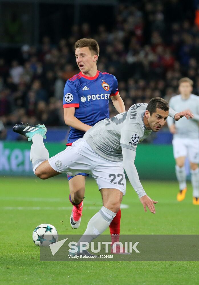 Football. UEFA Champions League. CSKA vs. Manchester United