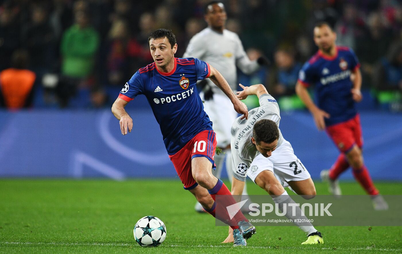 Football. UEFA Champions League. CSKA vs. Manchester United