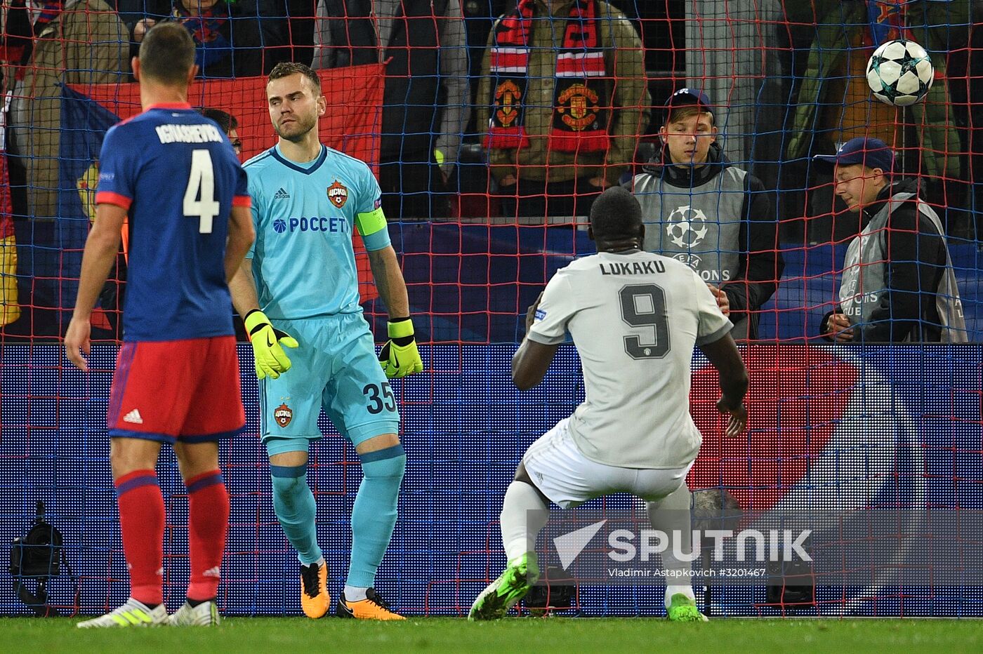 Football. UEFA Champions League. CSKA vs. Manchester United