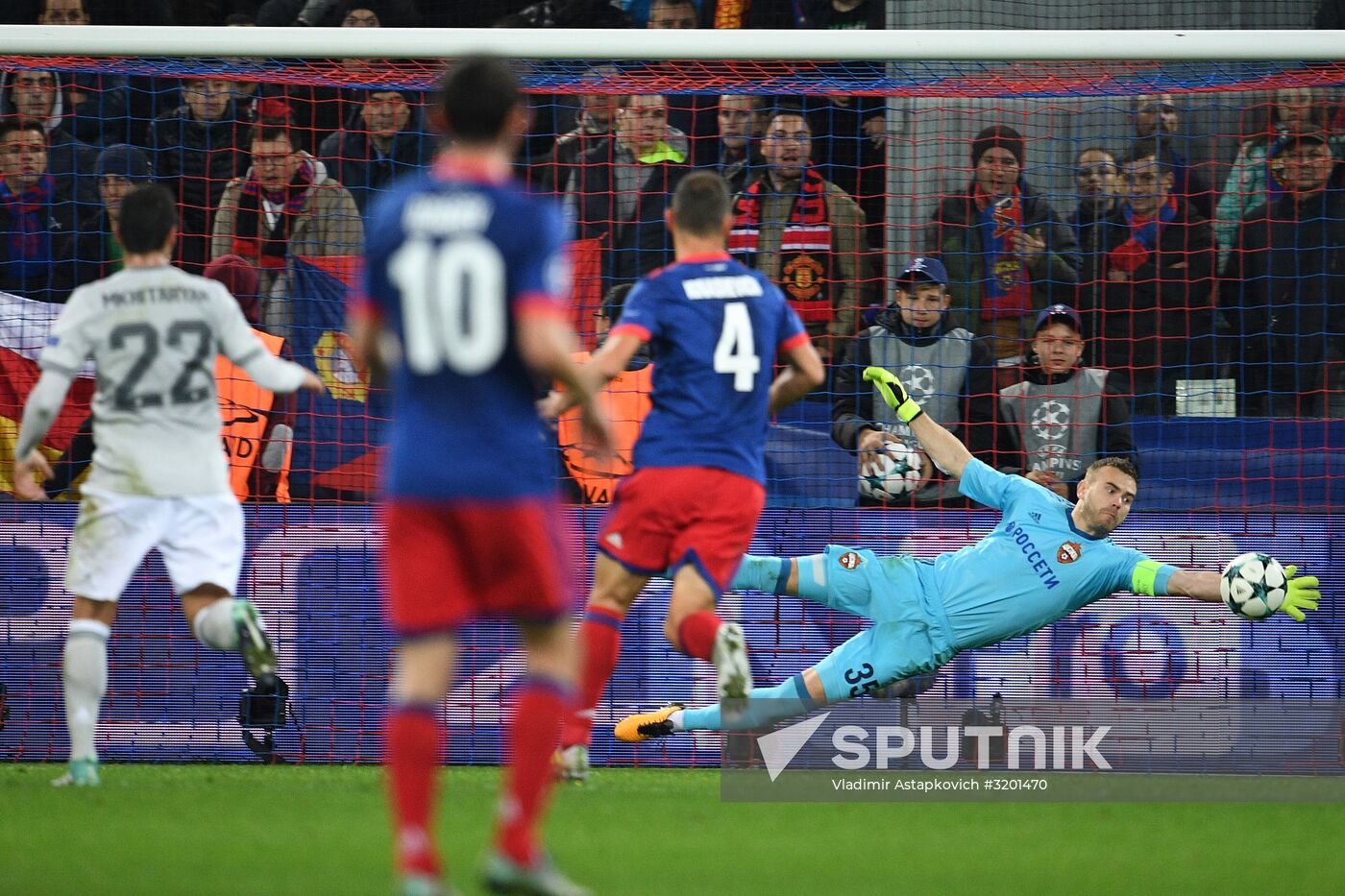 Football. UEFA Champions League. CSKA vs. Manchester United