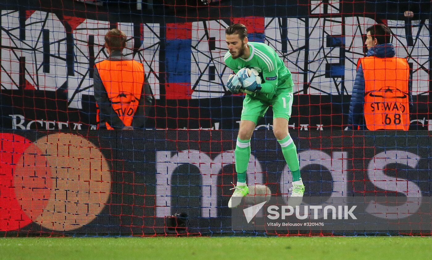 Football. UEFA Champions League. CSKA vs. Manchester United