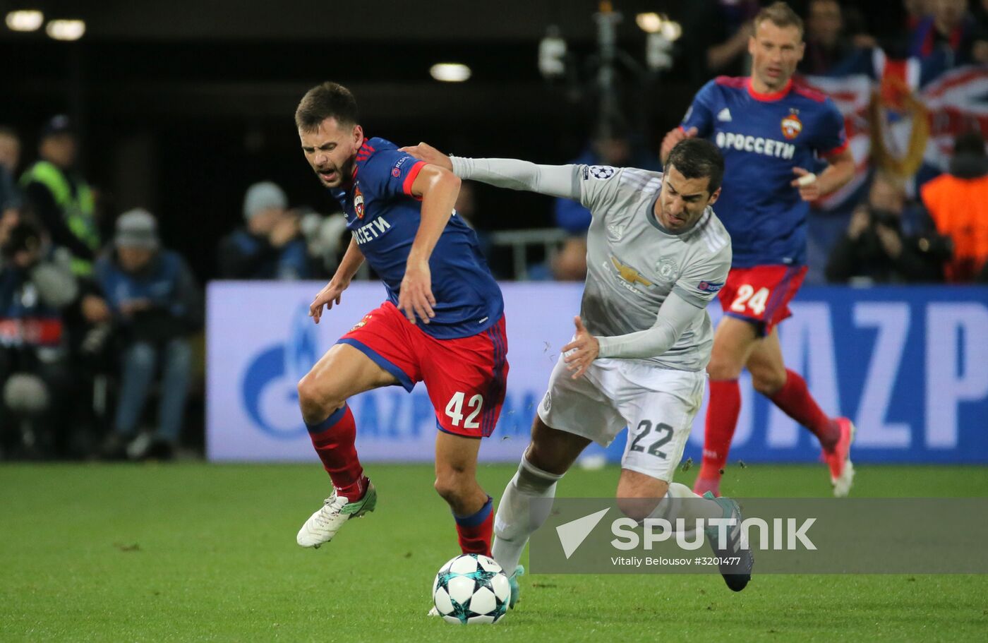 Football. UEFA Champions League. CSKA vs. Manchester United