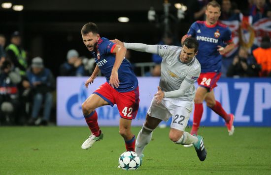 Football. UEFA Champions League. CSKA vs. Manchester United