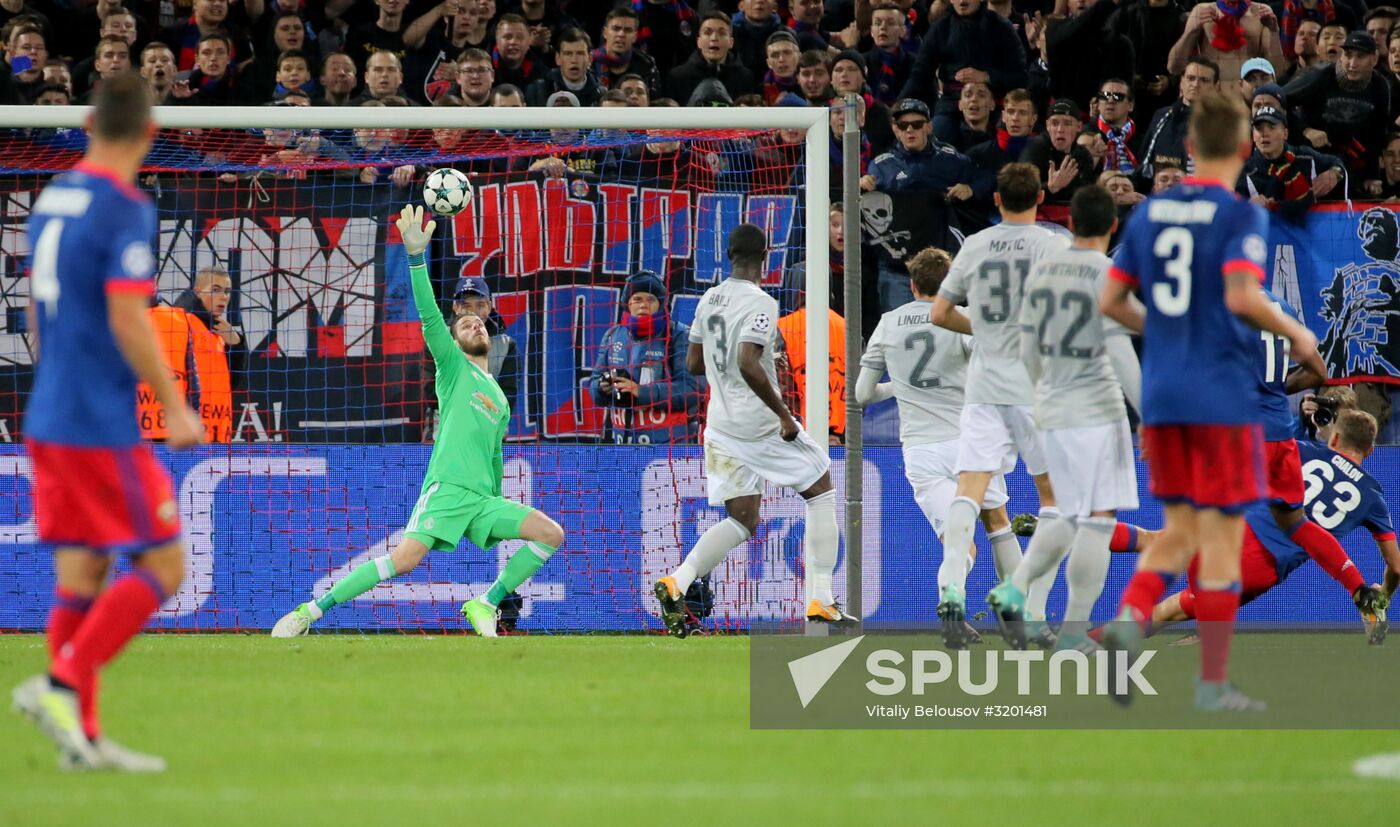 Football. UEFA Champions League. CSKA vs. Manchester United