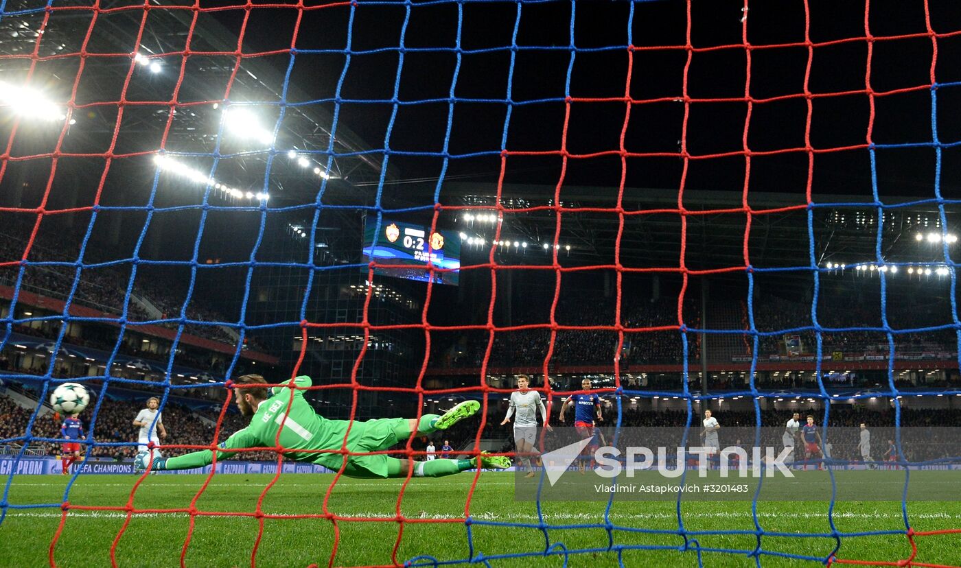 Football. UEFA Champions League. CSKA vs. Manchester United