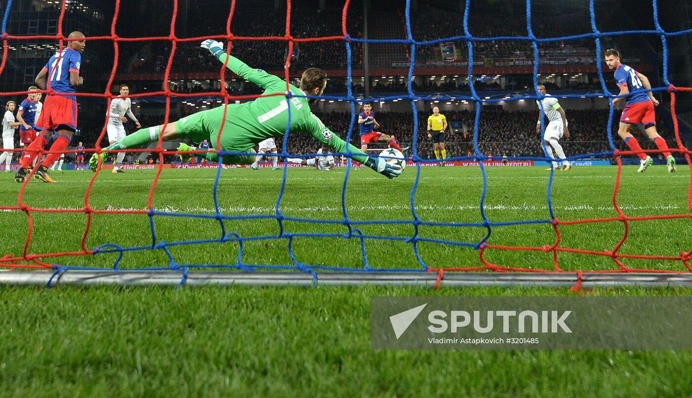 Football. UEFA Champions League. CSKA vs. Manchester United