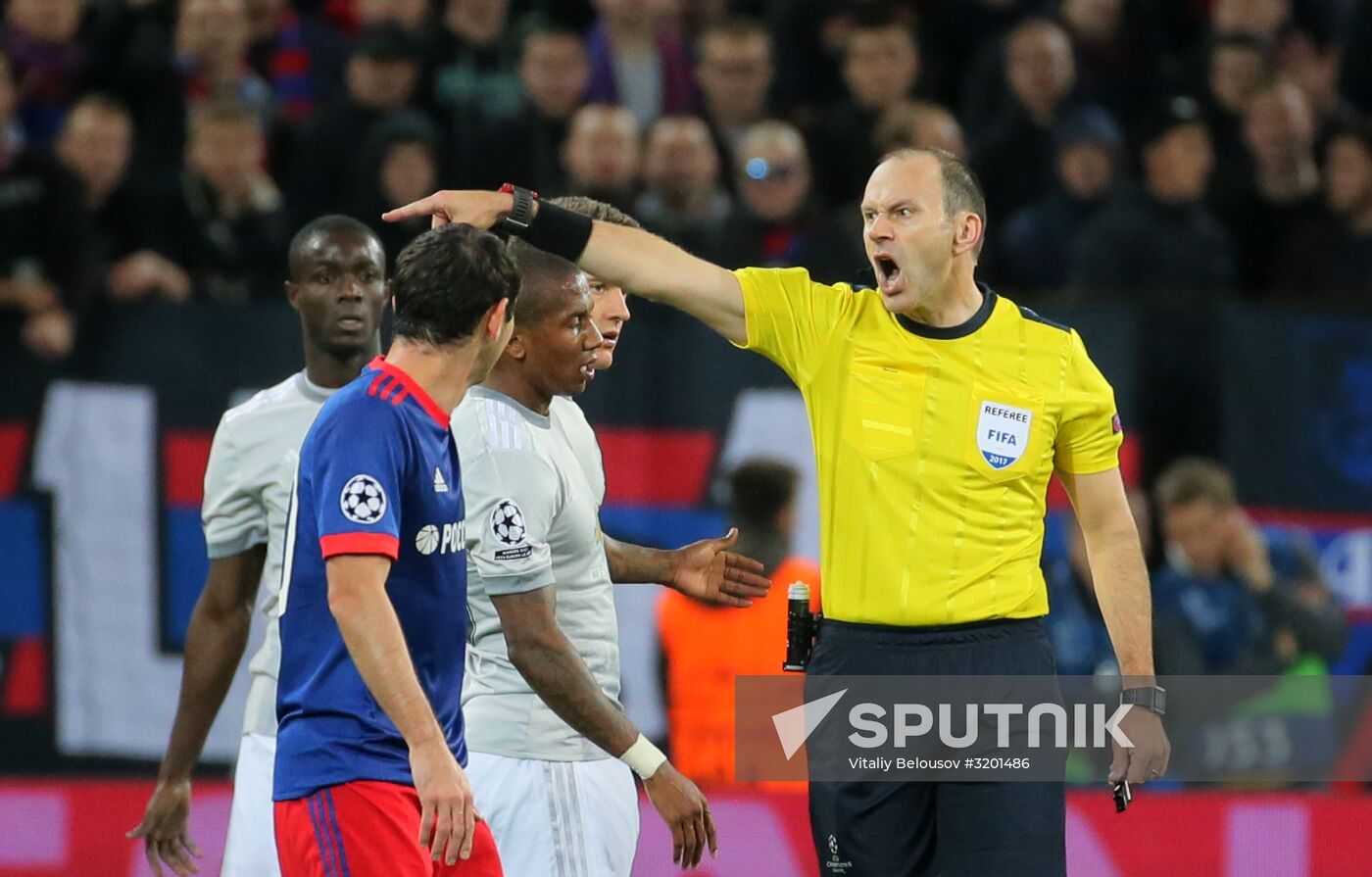 Football. UEFA Champions League. CSKA vs. Manchester United