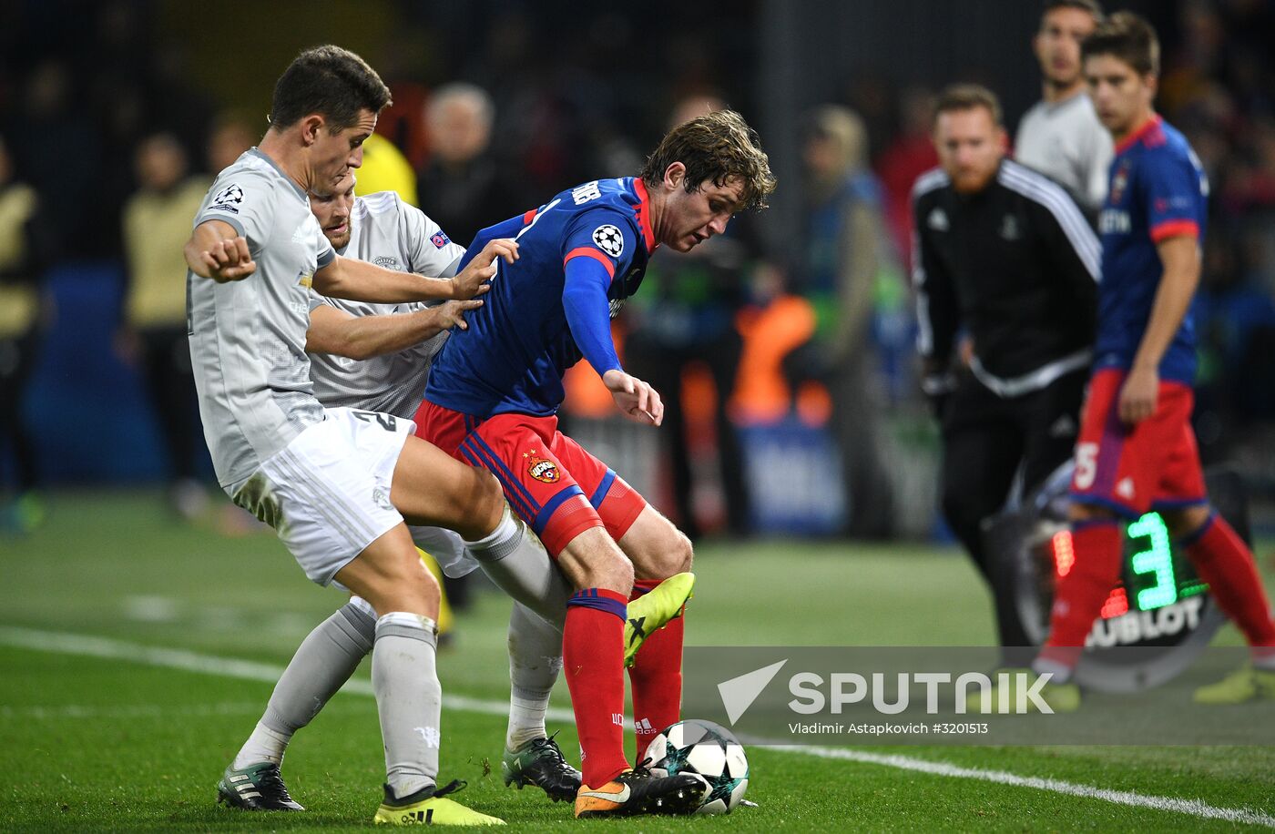 Football. UEFA Champions League. CSKA vs. Manchester United