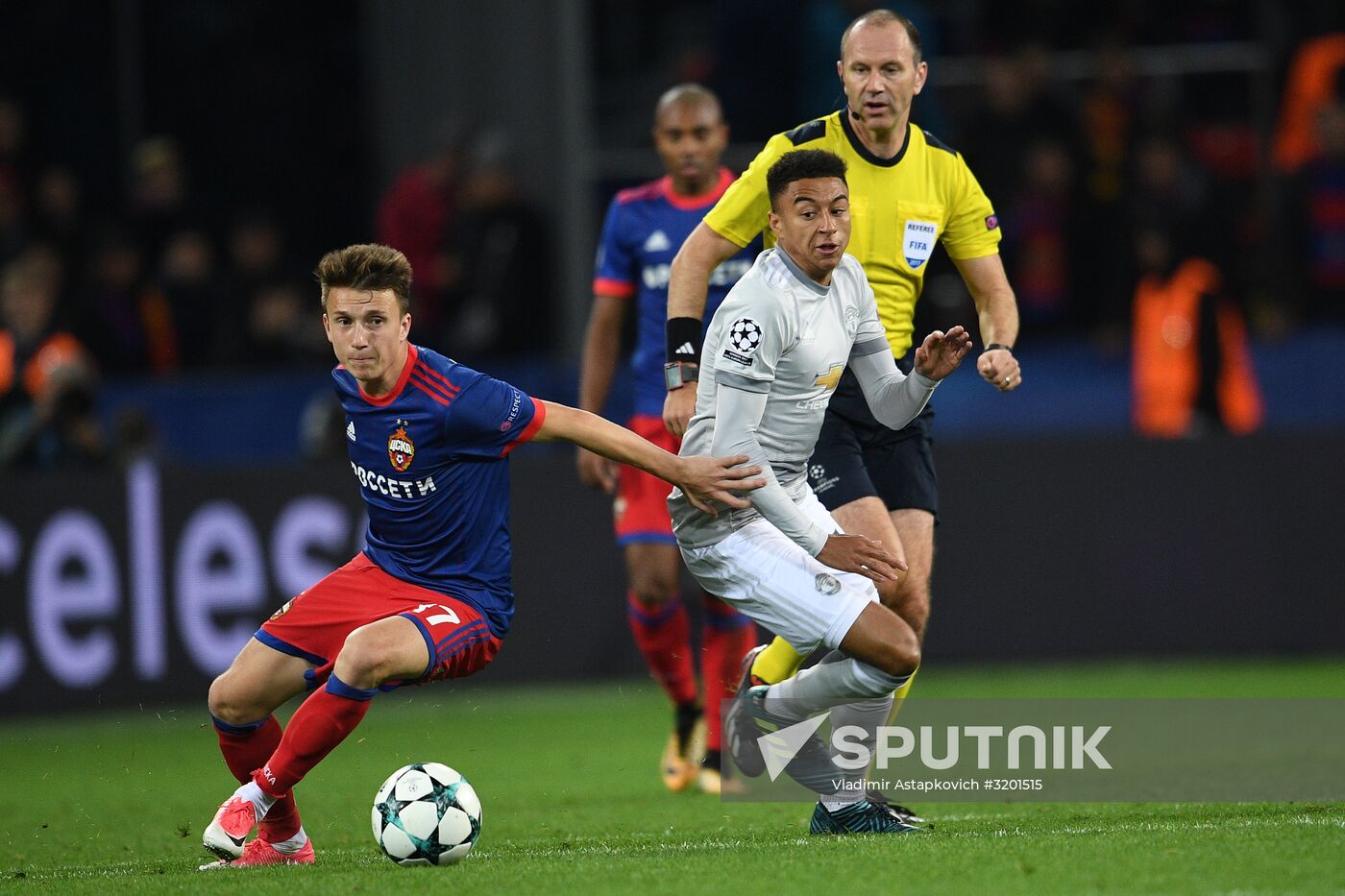 Football. UEFA Champions League. CSKA vs. Manchester United