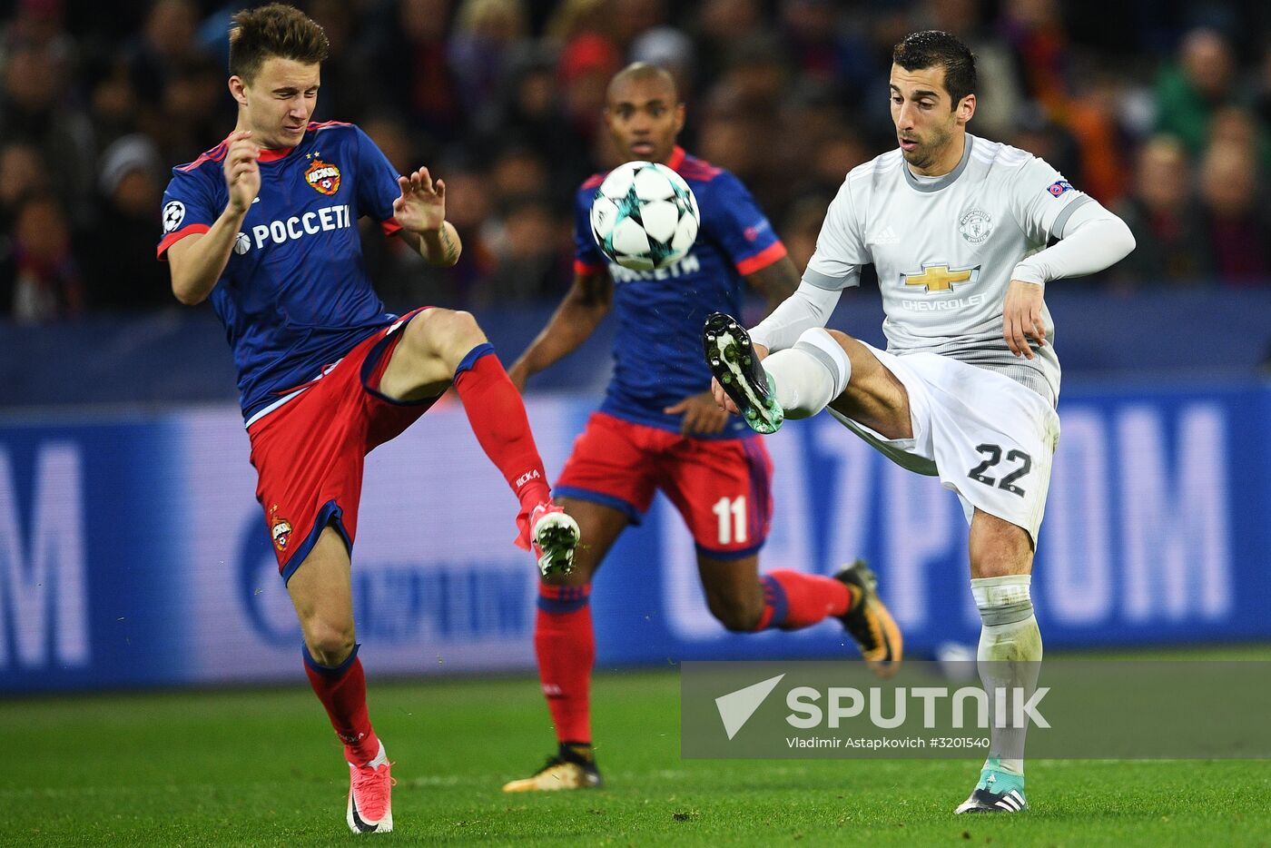 Football. UEFA Champions League. CSKA vs. Manchester United