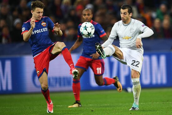 Football. UEFA Champions League. CSKA vs. Manchester United