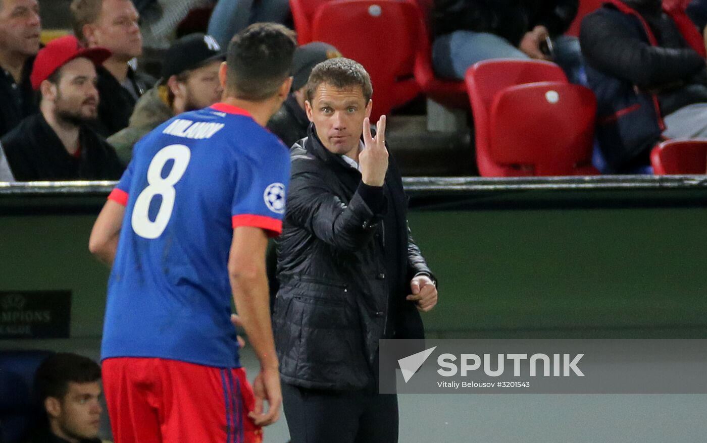 Football. UEFA Champions League. CSKA vs. Manchester United