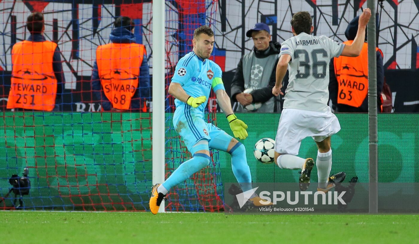 Football. UEFA Champions League. CSKA vs. Manchester United
