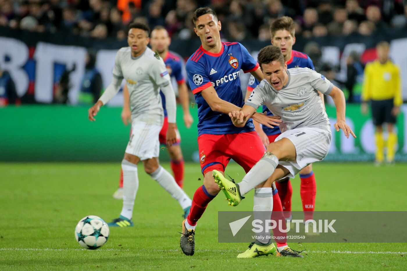 Football. UEFA Champions League. CSKA vs. Manchester United