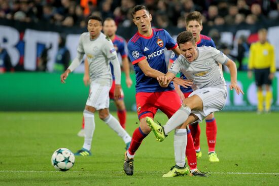Football. UEFA Champions League. CSKA vs. Manchester United