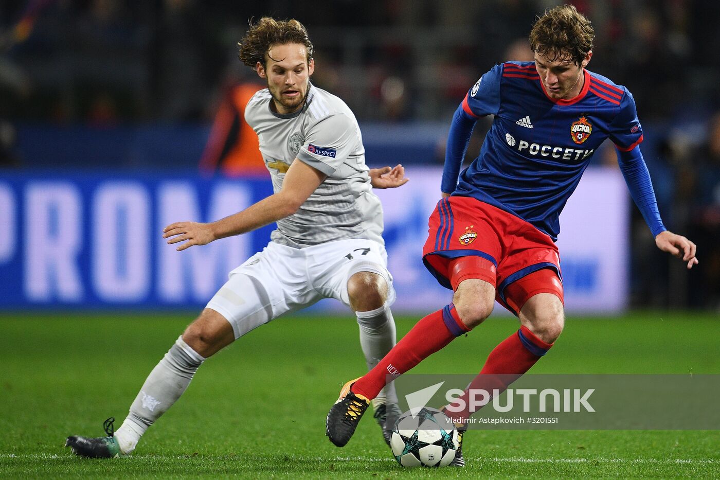 Football. UEFA Champions League. CSKA vs. Manchester United