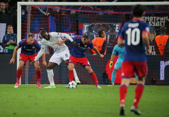 Football. UEFA Champions League. CSKA vs. Manchester United