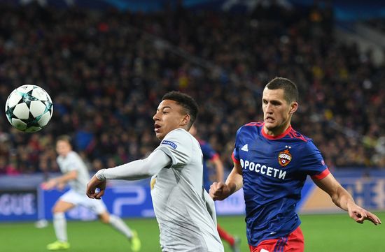 Football. UEFA Champions League. CSKA vs. Manchester United