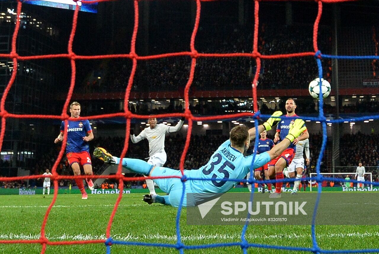Football. UEFA Champions League. CSKA vs. Manchester United