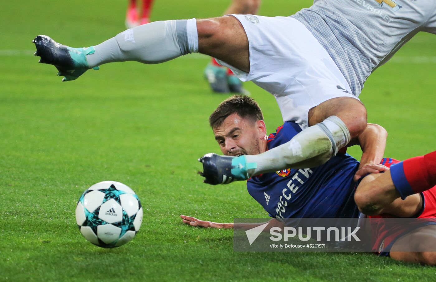 Football. UEFA Champions League. CSKA vs. Manchester United