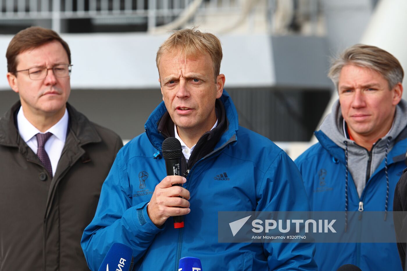 FIFA delegation and Rossiya 2018 Organizing Committee inspect Samara Arena