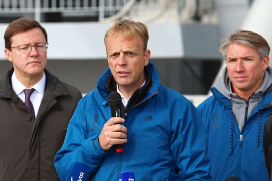 FIFA delegation and Rossiya 2018 Organizing Committee inspect Samara Arena