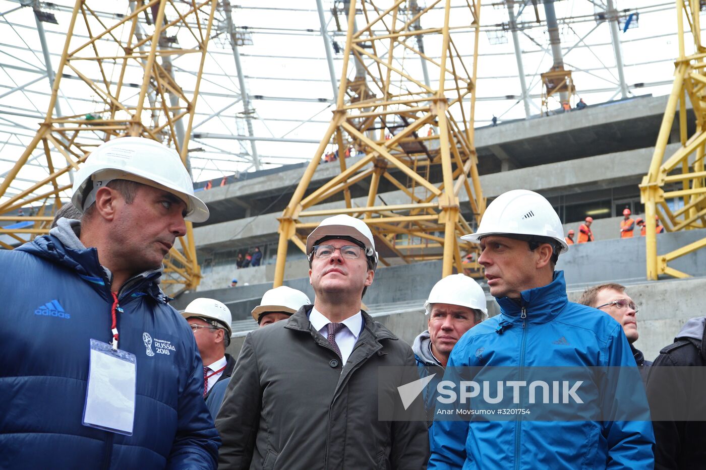 FIFA delegation and Rossiya 2018 Organizing Committee inspect Samara Arena