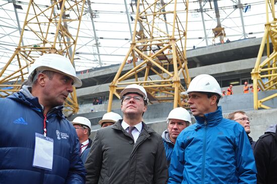 FIFA delegation and Rossiya 2018 Organizing Committee inspect Samara Arena
