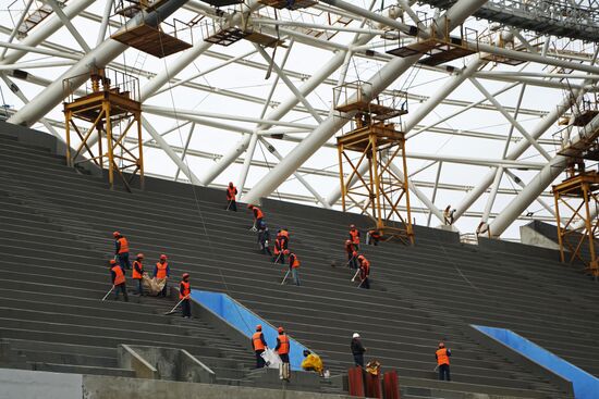 FIFA delegation and Rossiya 2018 Organizing Committee inspect Samara Arena
