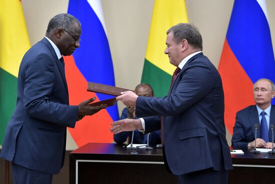 President Putin meets with President of Guinea Alpha Conde