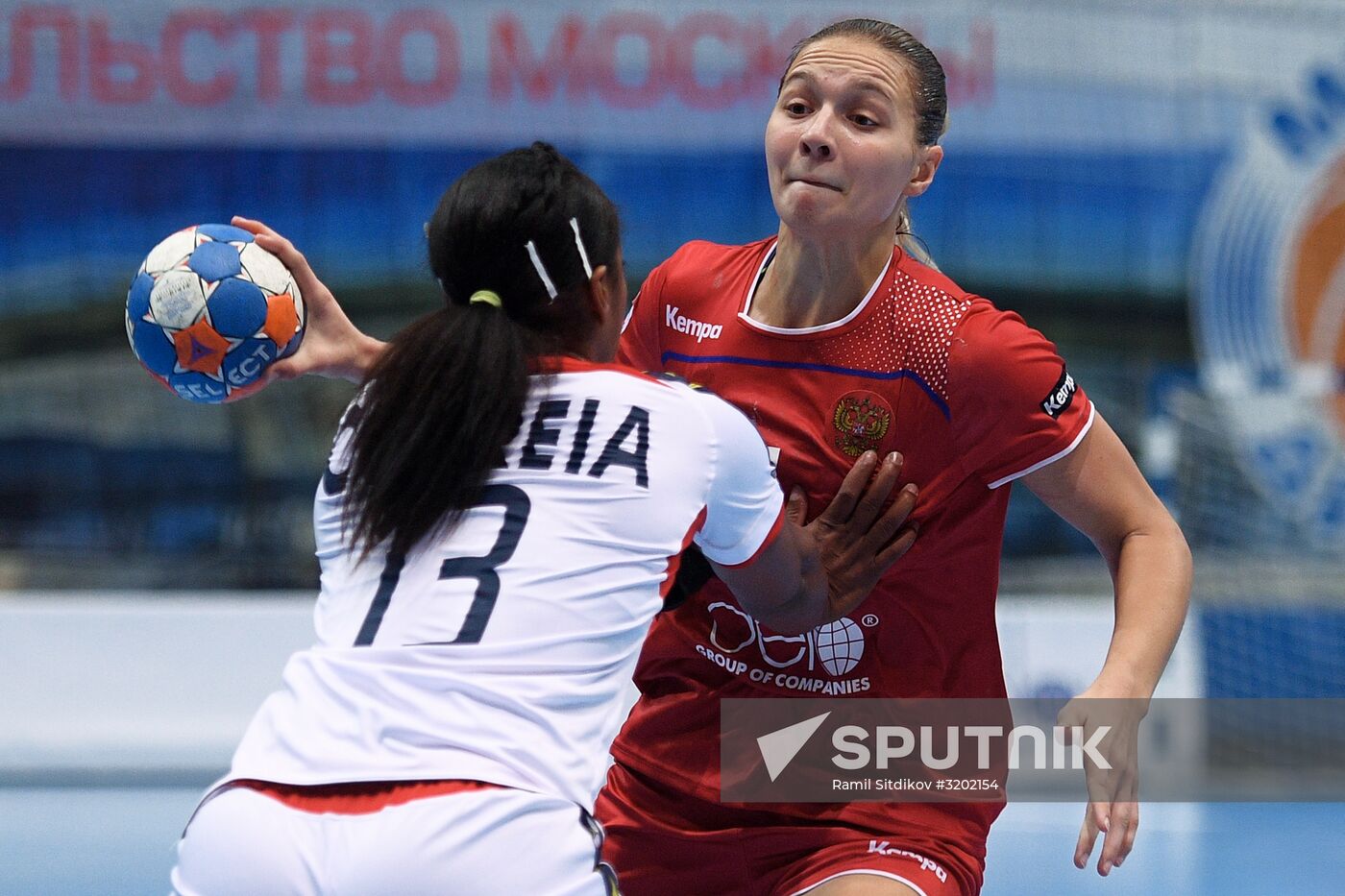 Handball. 2018 European Women's Handball Championship qualification match. Russia vs Portugal