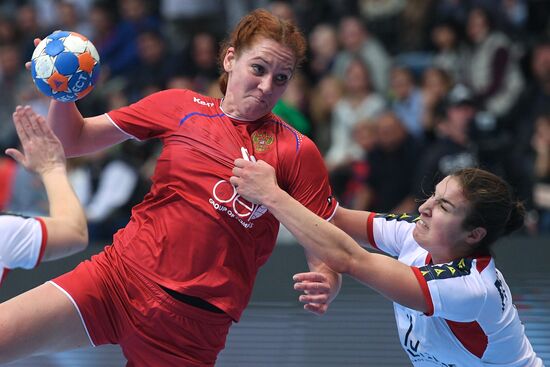 Handball. 2018 European Women's Handball Championship qualification. Russia vs Portugal