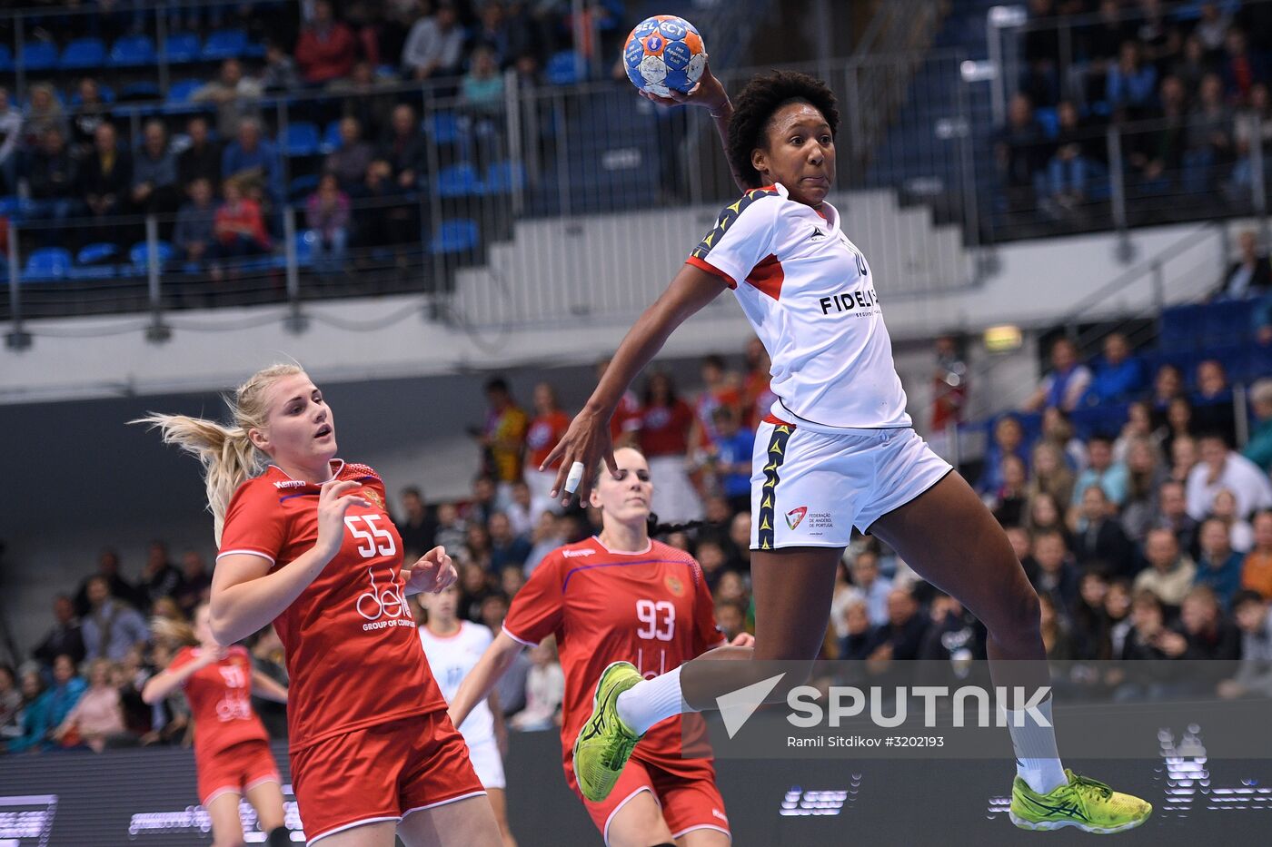 Handball. 2018 European Women's Handball Championship qualification. Russia vs Portugal