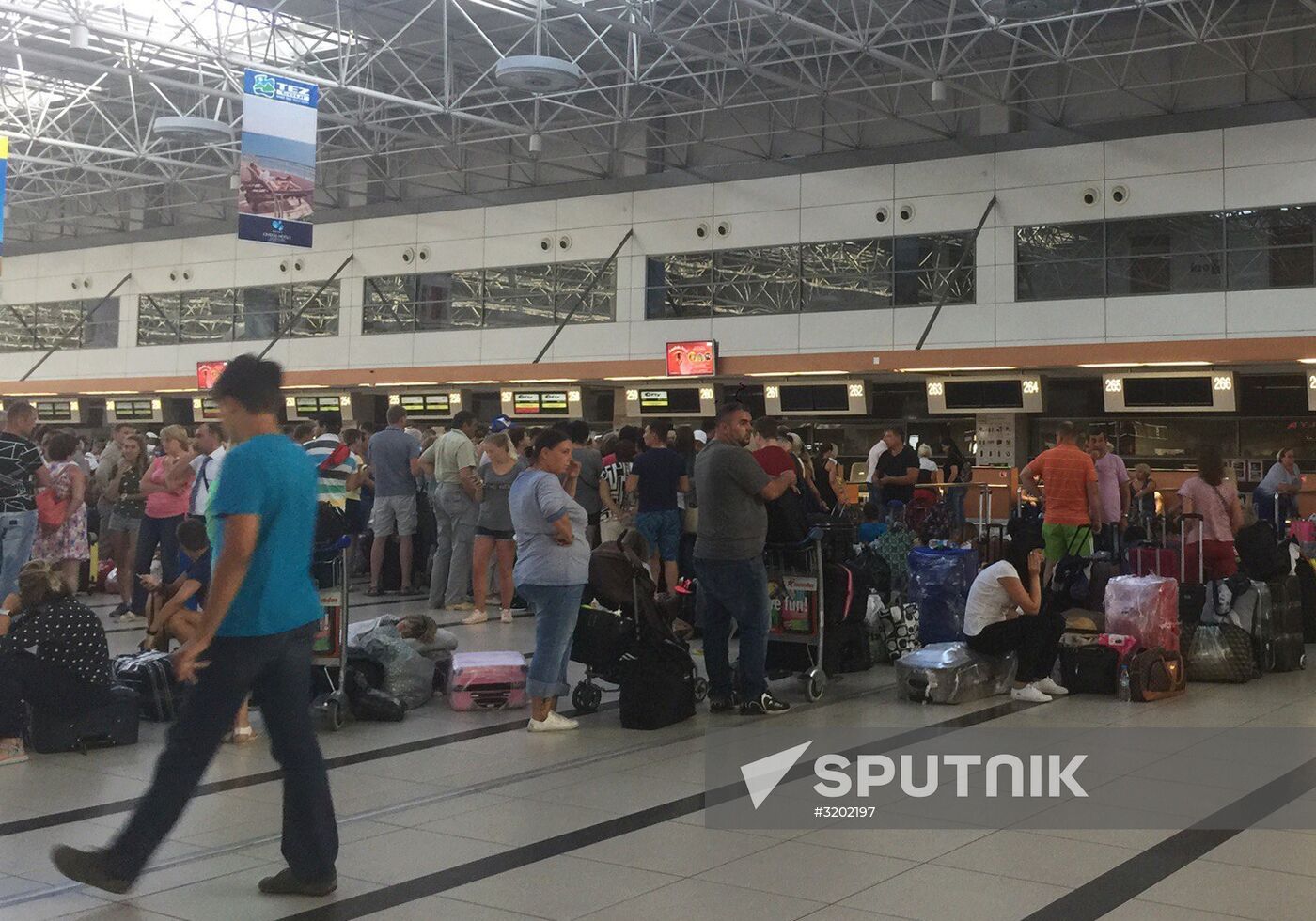 VIM-Avia passengers in Antalia Airport