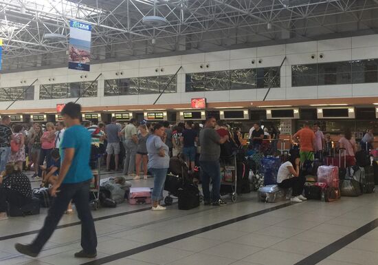 VIM-Avia passengers in Antalia Airport