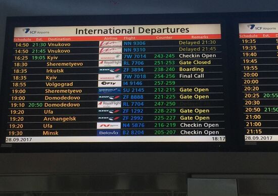 VIM-Avia passengers in Antalia Airport